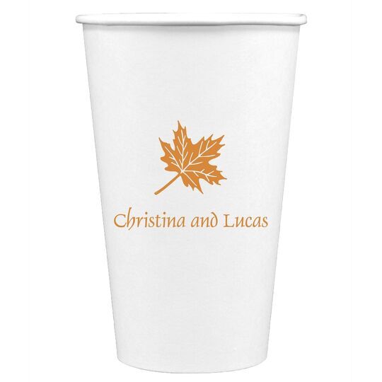 Little Autumn Leaf Paper Coffee Cups